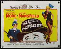d549 SHERIFF OF FRACTURED JAW half-sheet movie poster '59 Jayne Mansfield