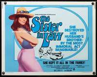 d562 SISTER IN LAW half-sheet movie poster '74 sexy immoral Anna Saxon!