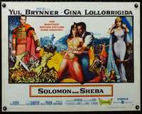 d575 SOLOMON & SHEBA style B half-sheet movie poster '59Brynner,Lollobrigida