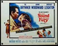d581 SOUND & THE FURY half-sheet movie poster '59 Yul Brynner, Woodward