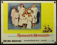 d586 SPENCER'S MOUNTAIN half-sheet movie poster '63 cool different image!