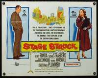d590 STAGE STRUCK half-sheet movie poster '58 Henry Fonda, Strasberg