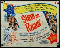 d594 STARS ON PARADE half-sheet movie poster '44 Larry Parks musical!