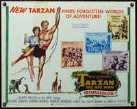 d610 TARZAN THE APE MAN half-sheet movie poster '59 Edgar Rice Burroughs
