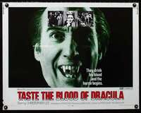 d611 TASTE THE BLOOD OF DRACULA half-sheet movie poster '70 Christopher Lee