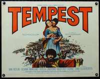d616 TEMPEST half-sheet movie poster '59 Van Heflin, Silvana Mangano