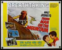d008 3rd MAN ON THE MOUNTAIN half-sheet movie poster '59 Munro, Disney