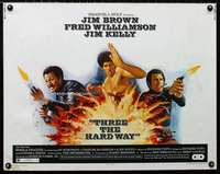 d634 THREE THE HARD WAY half-sheet movie poster '74 Jim Brown, Williamson