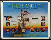 d640 TIME BANDITS half-sheet movie poster '81 John Cleese, Sean Connery