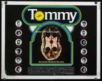 d646 TOMMY half-sheet movie poster '75 The Who, Roger Daltrey, rock & roll!