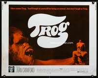 d653 TROG half-sheet movie poster '70 Joan Crawford, prehistoric horror!