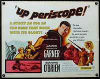 d665 UP PERISCOPE half-sheet movie poster '59 James Garner, Edmond O'Brien