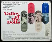 d670 VALLEY OF THE DOLLS half-sheet movie poster '67 sexy Sharon Tate!