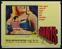 d677 VILLAGE OF THE GIANTS half-sheet movie poster '65 classic image!