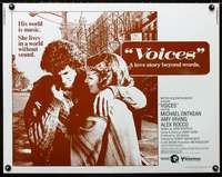 d681 VOICES half-sheet movie poster '79 Michael Ontkean, Amy Irving