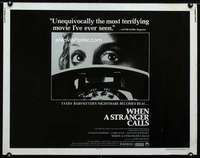 d695 WHEN A STRANGER CALLS half-sheet movie poster '79 sitter's nightmare!