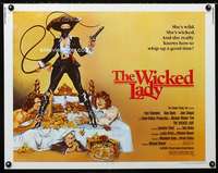 d704 WICKED LADY half-sheet movie poster '83 Faye Dunaway, Michael Winner