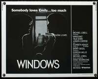 d714 WINDOWS half-sheet movie poster '80 Talia Shire, psycho stalker!