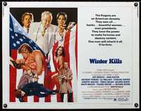 d715 WINTER KILLS half-sheet movie poster '79 John Huston, John Solie art!