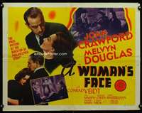 d717 WOMAN'S FACE half-sheet movie poster '41 Joan Crawford, Douglas