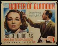 d718 WOMEN OF GLAMOUR half-sheet movie poster '37 Virginia Bruce, Douglas
