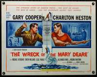 d725 WRECK OF THE MARY DEARE style B half-sheet movie poster '59 Cooper