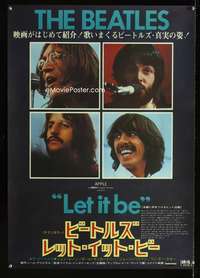 e115 LET IT BE Japanese movie poster '70 The Beatles, John Lennon
