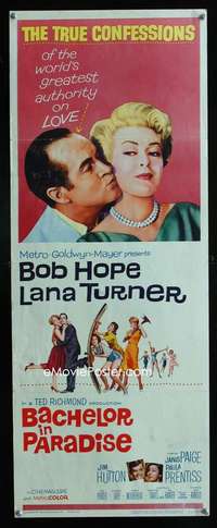 f042 BACHELOR IN PARADISE insert movie poster '61 Hope, Lana Turner