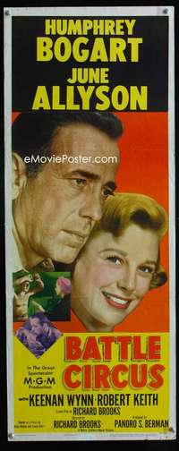 f050 BATTLE CIRCUS insert movie poster '53 Humphrey Bogart, Allyson
