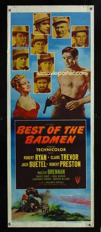 f056 BEST OF THE BADMEN insert movie poster '51 Robert Ryan, Trevor