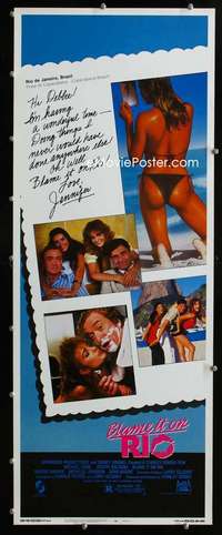 f066 BLAME IT ON RIO insert movie poster '84 sexy Demi Moore, Caine!
