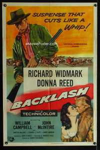h065 BACKLASH one-sheet movie poster '56 Richard Widmark, Donna Reed