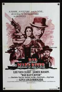 h067 BAD MAN'S RIVER one-sheet movie poster '73 Lee Van Cleef, Lollobrigida
