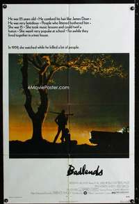 h070 BADLANDS one-sheet movie poster '74 Terrence Malick, Martin Sheen