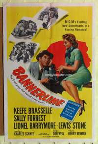 h073 BANNERLINE one-sheet movie poster '51 newspaper man Keefe Brasselle!