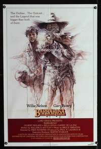 h074 BARBAROSA one-sheet movie poster '82 Willie Nelson, Gary Busey