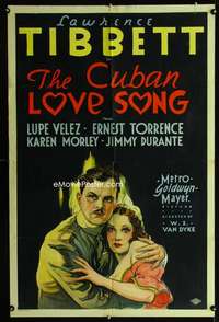 h001 CUBAN LOVE SONG one-sheet movie poster '31 great stone litho!