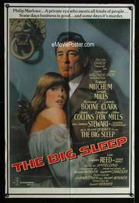 h003 BIG SLEEP English one-sheet movie poster '78 Robert Mitchum, Amsel art!