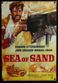 h006 DESERT PATROL English one-sheet movie poster '62 Sea of Sand!