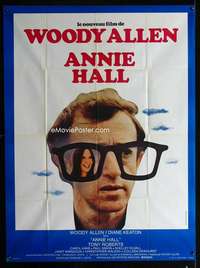 m542 ANNIE HALL French one-panel movie poster '77 Woody Allen, Bourduge art