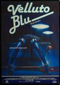 m136 BLUE VELVET Italian one-panel movie poster '86 Lynch, sexy Sciotti art!