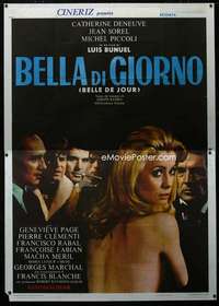 m012 BELLE DE JOUR Italian two-panel movie poster '68 sexy Catherine Deneuve!