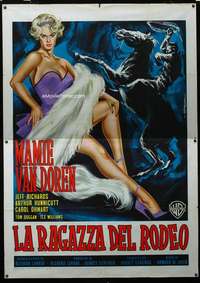 m014 BORN RECKLESS Italian two-panel movie poster '59 sexy Mamie Van Doren!