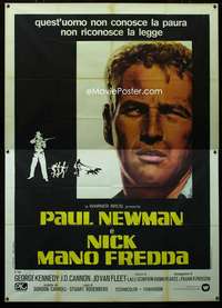 m024 COOL HAND LUKE Italian two-panel movie poster R77 Paul Newman classic!
