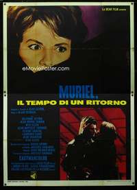 m061 MURIEL OR THE TIME OF RETURN Italian two-panel movie poster '63