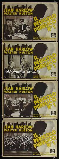 m132 BEAST OF THE CITY 4 Italian photobustas movie poster '32 Harlow