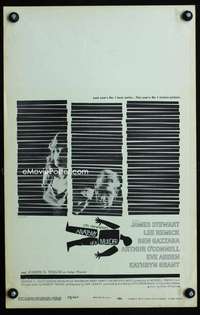 m243 ANATOMY OF A MURDER window card movie poster '59 Stewart, Saul Bass art!