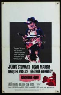 m249 BANDOLERO window card movie poster '68 Raquel Welch, Dean Martin