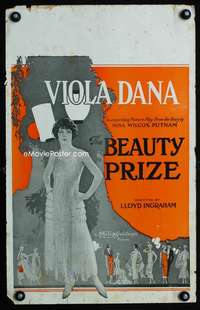 m252 BEAUTY PRIZE window card movie poster '24 art of contest winner Viola Dana