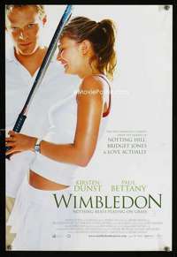p138 WIMBLEDON DS Australian mini movie poster '04 Kirsten Dunst, tennis!